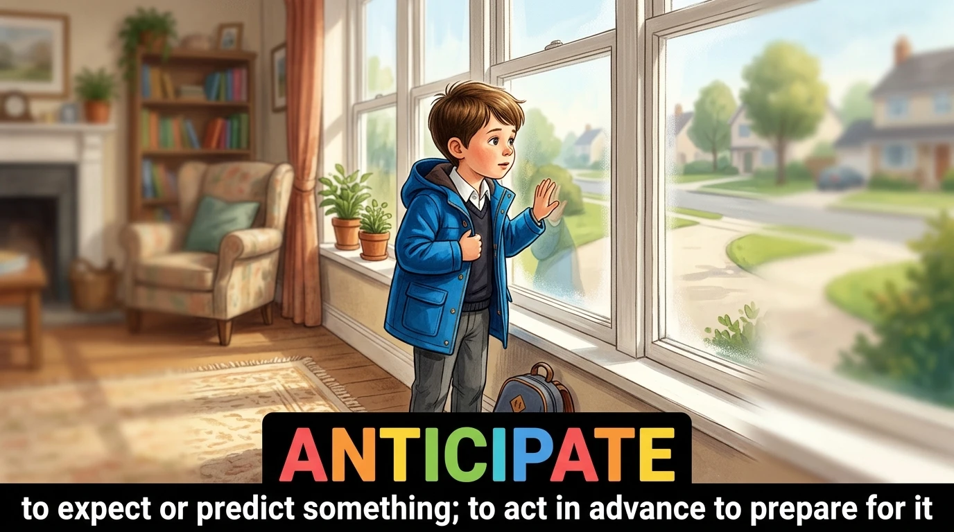 English Illustration for anticipate